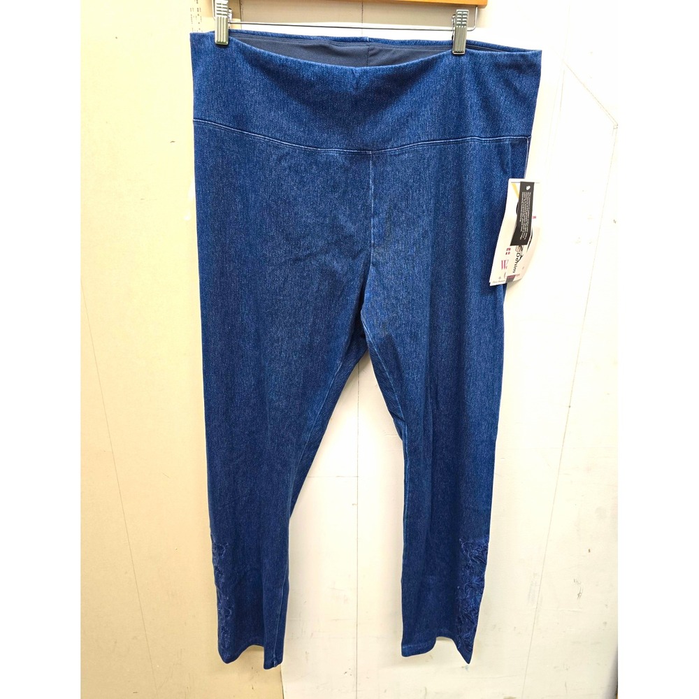 Women with Control by Renee Greenstein Blu-Tec Tummy Control Denim Pant 1X